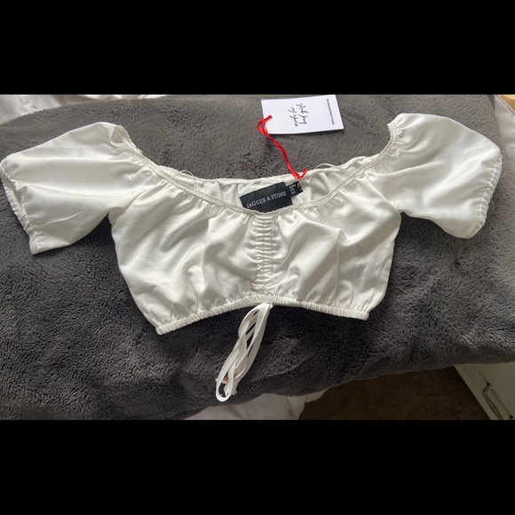 Princess polly JAGGER & STONE BLAIR CROP WHITE - Picture 3 of 4